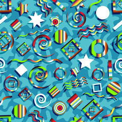 Abstract background, geometric shapes of different colors, illustration