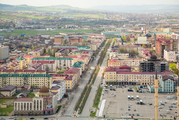 Obraz premium City of Grozny view from above