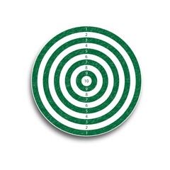 The target is 10 points, green, illustration