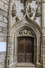 Fototapeta premium Details at the entrance to the chapel of rocamadour
