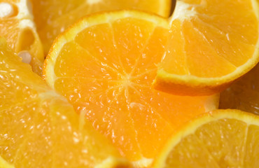 Fresh Juicy Orange Fruit Slice Isolated. Citus Fruit. Natural Vitamin C. 