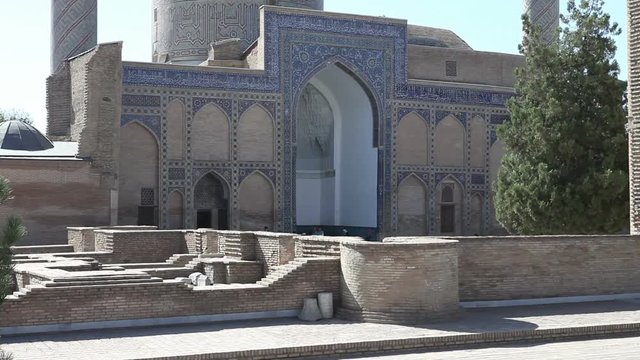 The Gūr-i Amīr or Guri Amir Amir Temur maqbarasi, is a mausoleum of the Asian conqueror Timur also known as Tamerlane in Samarkand, Uzbekistan.