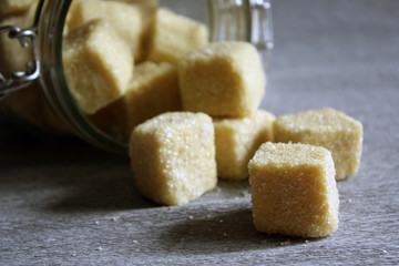 Bank with handmade sugar scrub