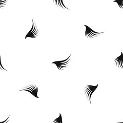 Wing pattern seamless black