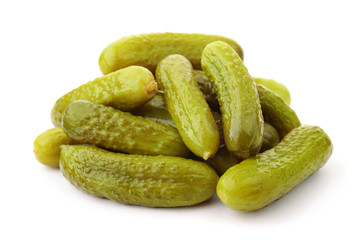 Pile of pickled cucumbers