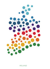 dotted texture Ireland vector background