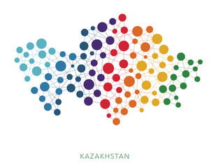dotted texture Kazakhstan vector background