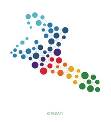dotted texture Kiribati vector background