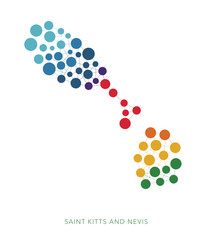 dotted texture Saint Kitts and Nevis vector background