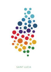 dotted texture Saint Lucia vector background