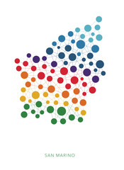 dotted texture San Marino vector background