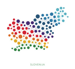 dotted texture Slovenija vector background