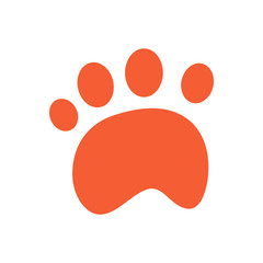 Fototapeta na wymiar Orange cat footprint isolated on a white background - Eps10 vector graphics and illustration