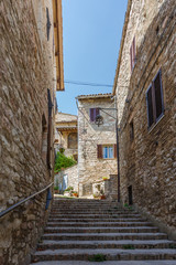 Fototapeta na wymiar Quaint street in Assisi