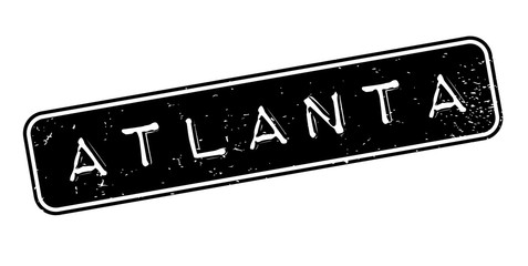Atlanta rubber stamp. Grunge design with dust scratches. Effects can be easily removed for a clean, crisp look. Color is easily changed.