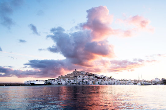 Views of Ibiza from the port