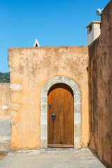 View on the Basilica of Arkadi Monastery on Crete, Greece