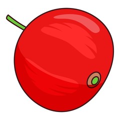 Bearberry icon, cartoon style