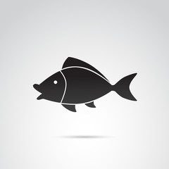 Fish vector icon.