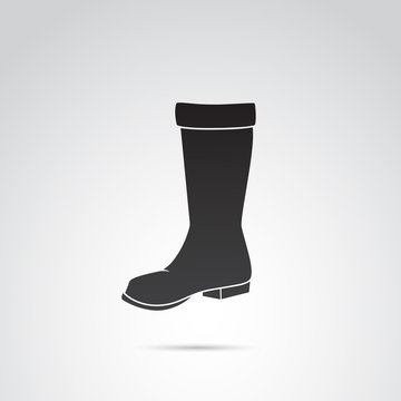 Rubber boots vector icon.