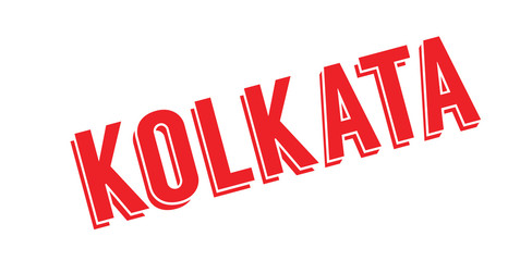 Kolkata rubber stamp. Grunge design with dust scratches. Effects can be easily removed for a clean, crisp look. Color is easily changed.