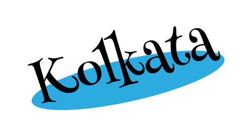 Kolkata rubber stamp. Grunge design with dust scratches. Effects can be easily removed for a clean, crisp look. Color is easily changed.