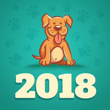Dog is 2018 new years symbol.