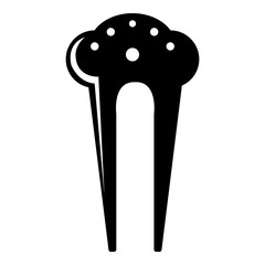 Hair fix clip icon , simple style