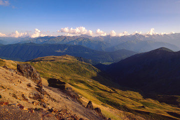 Mountain landscape view in Svaneti national park, Georgia