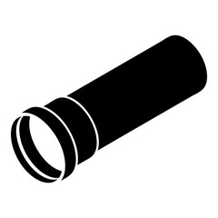 Plastic pipe icon, simple style