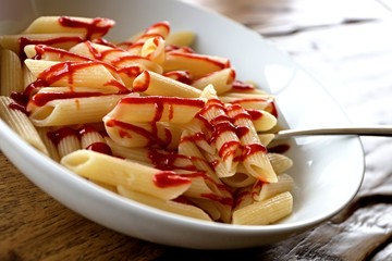 nudeln penne rigate mit sosse I