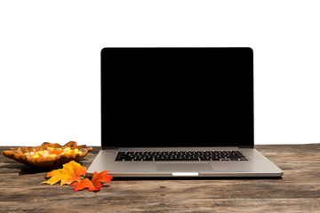 rustic wood mixed with tech and fall colors