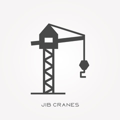 Silhouette icon jib cranes