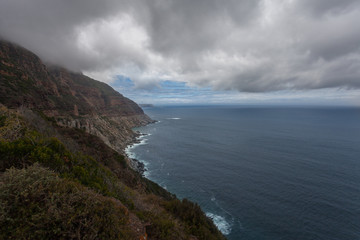 Fototapeta na wymiar Beautiful view of Cape peninsula before storm , Cape Town, South Africa