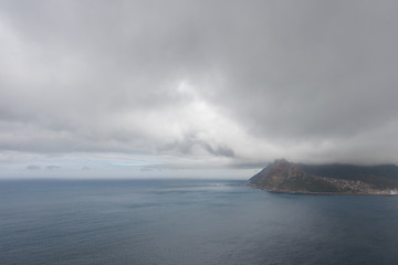 Beautiful view of Cape peninsula before storm , Cape Town, South Africa