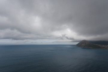 Beautiful view of Cape peninsula before storm , Cape Town, South Africa