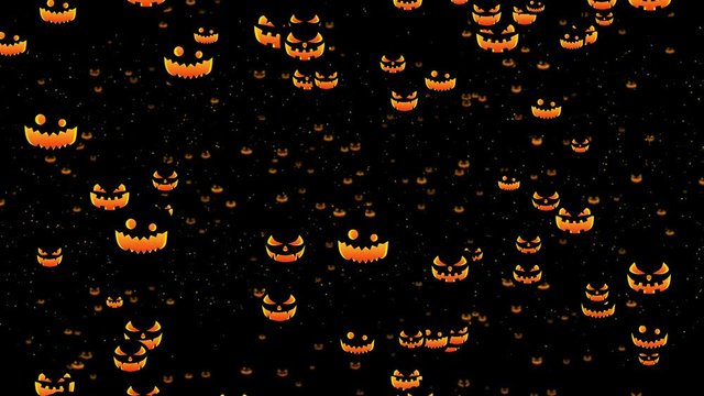 ハロウィン シルエット かぼちゃ ループ