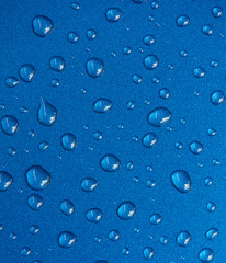 Macro of blue drops