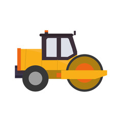 road rollert truck icon over white background vector illustration