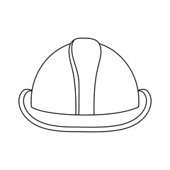 safety helmet icon over white background vector illustration