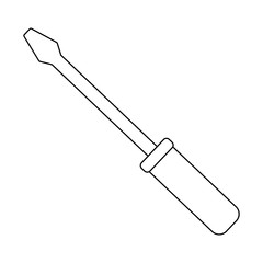 screwdriver tool icon over white background vector illustration