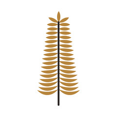 golden branch christmas decoration ornament vector illustration