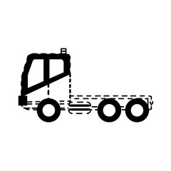construction truck icon over white background vector illustration