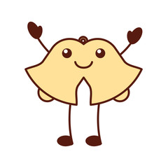 kawaii christmas bell jingle party decoration vector illustration