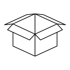 carton box icon over white background vector illustration