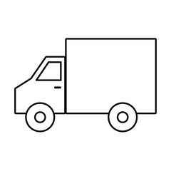 cargo truck icon over white background vector illustration