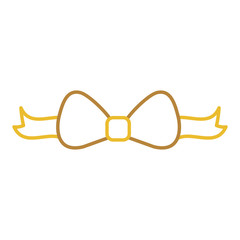 Fototapeta premium bow ribbon decoration christmas festive celebration vector illustration