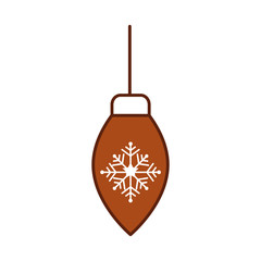 christmas ball hanging decoration celebration vector illustration