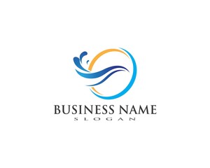 Fototapeta premium Water wave Logo Template