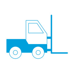 forklift truck icon over white background vector illustration